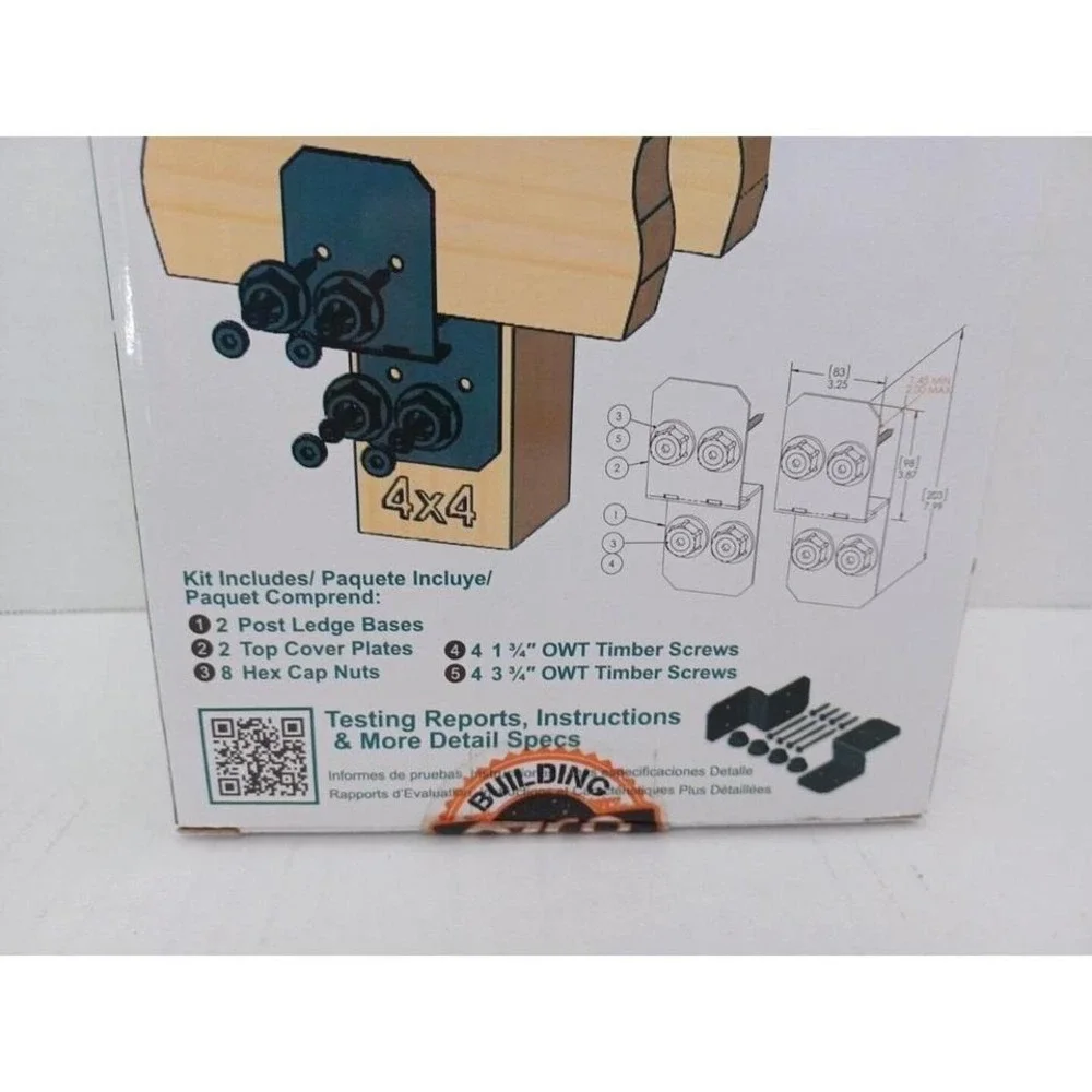 OZCO 51775 Ironwood 4-inch Post to Beam Connector, (2 per‎ Pack)